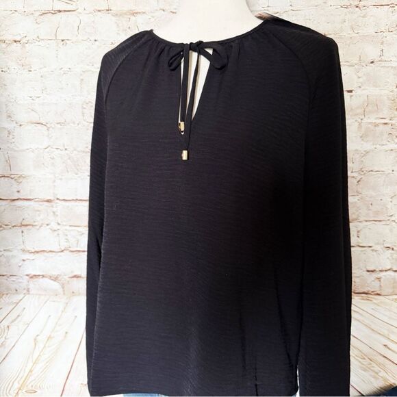 Michael Kors crinkle blouse top flare sleeve - Picture 1 of 10